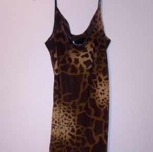 Sheer leopard dress.